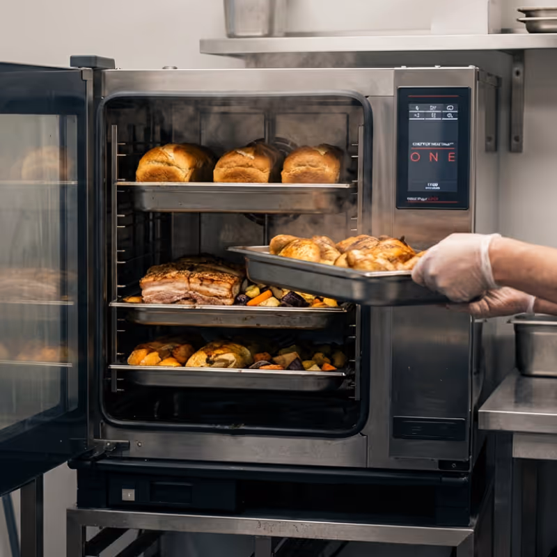 Mat som tas ut av kombidamper