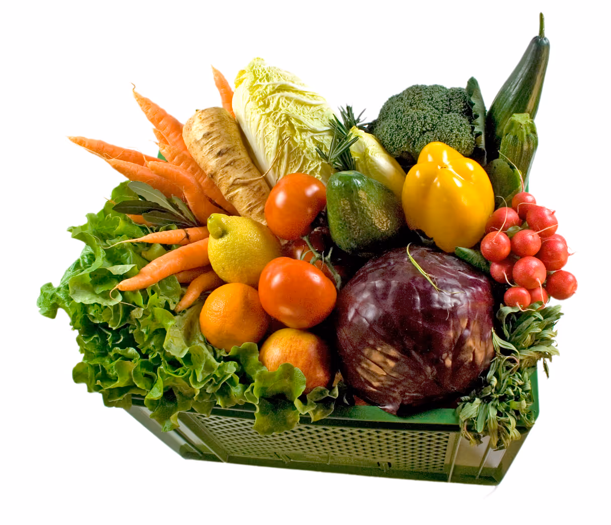 image of fresh fruit section for a grocery store