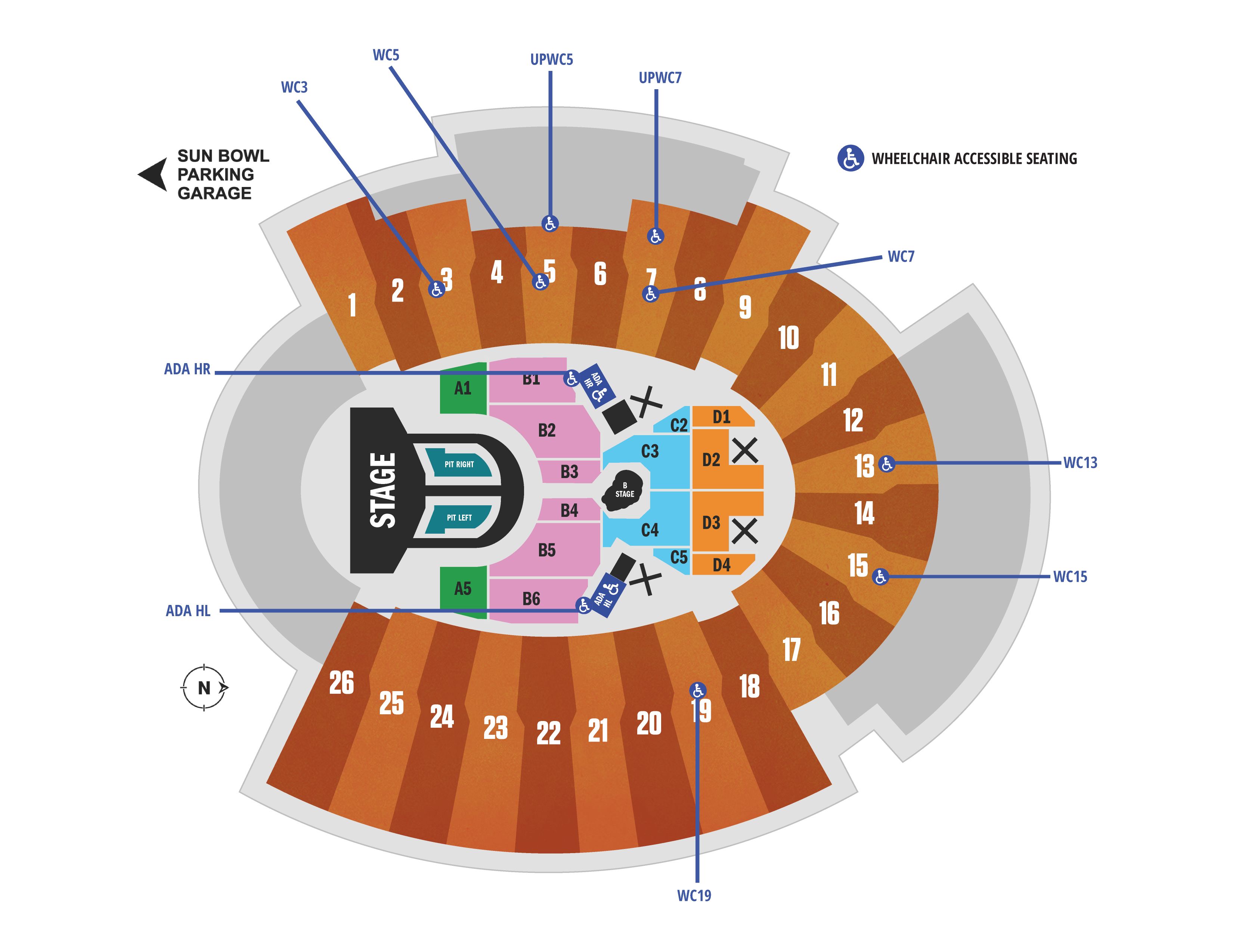 Sun Bowl Stadium ADA Sections