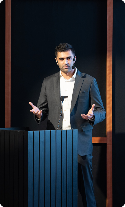 Speaker presenting at a workshop