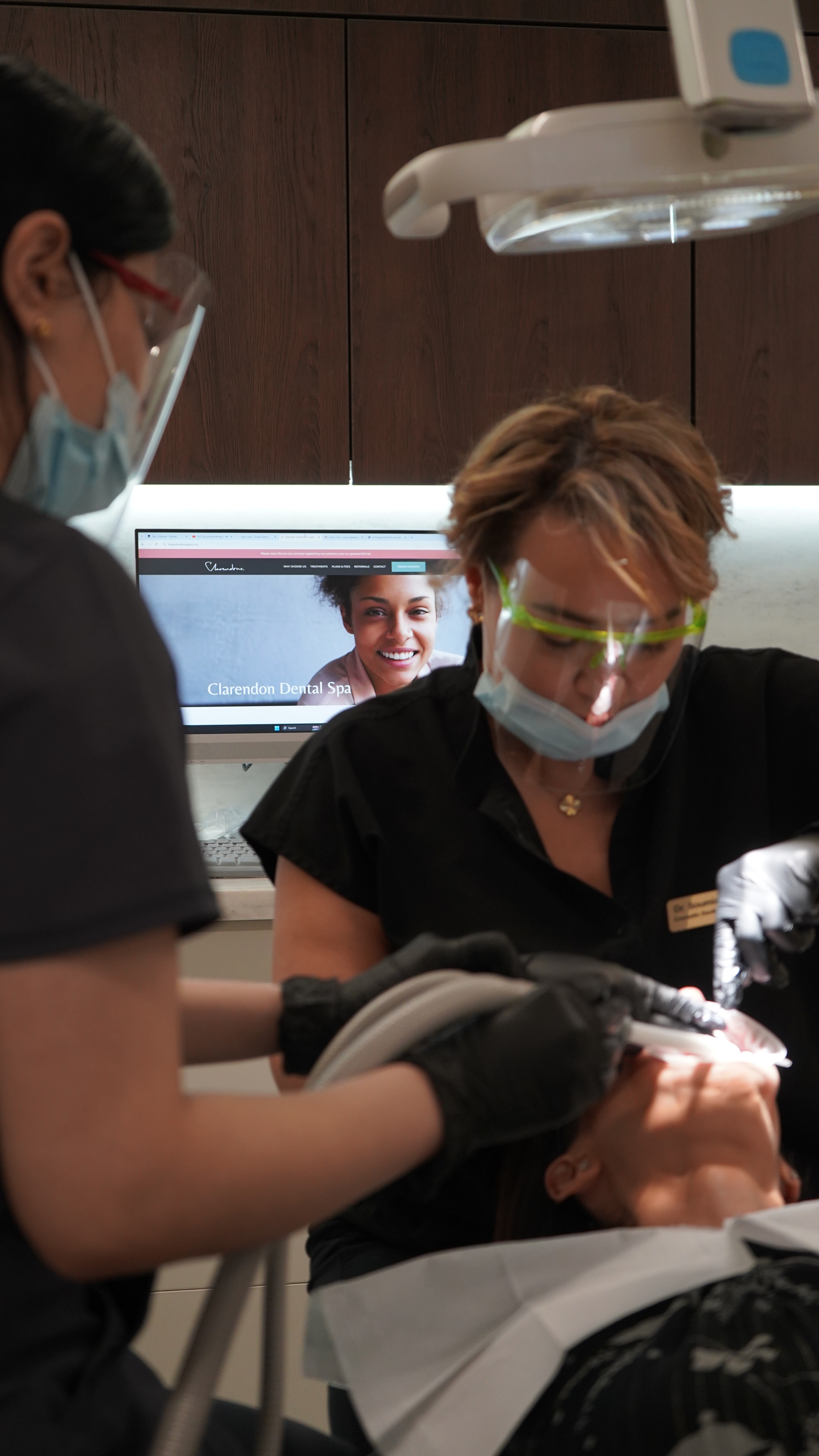 Tooth-coloured white composite filling replacing an old silver filling at Clarendon Dental Spa Leeds
