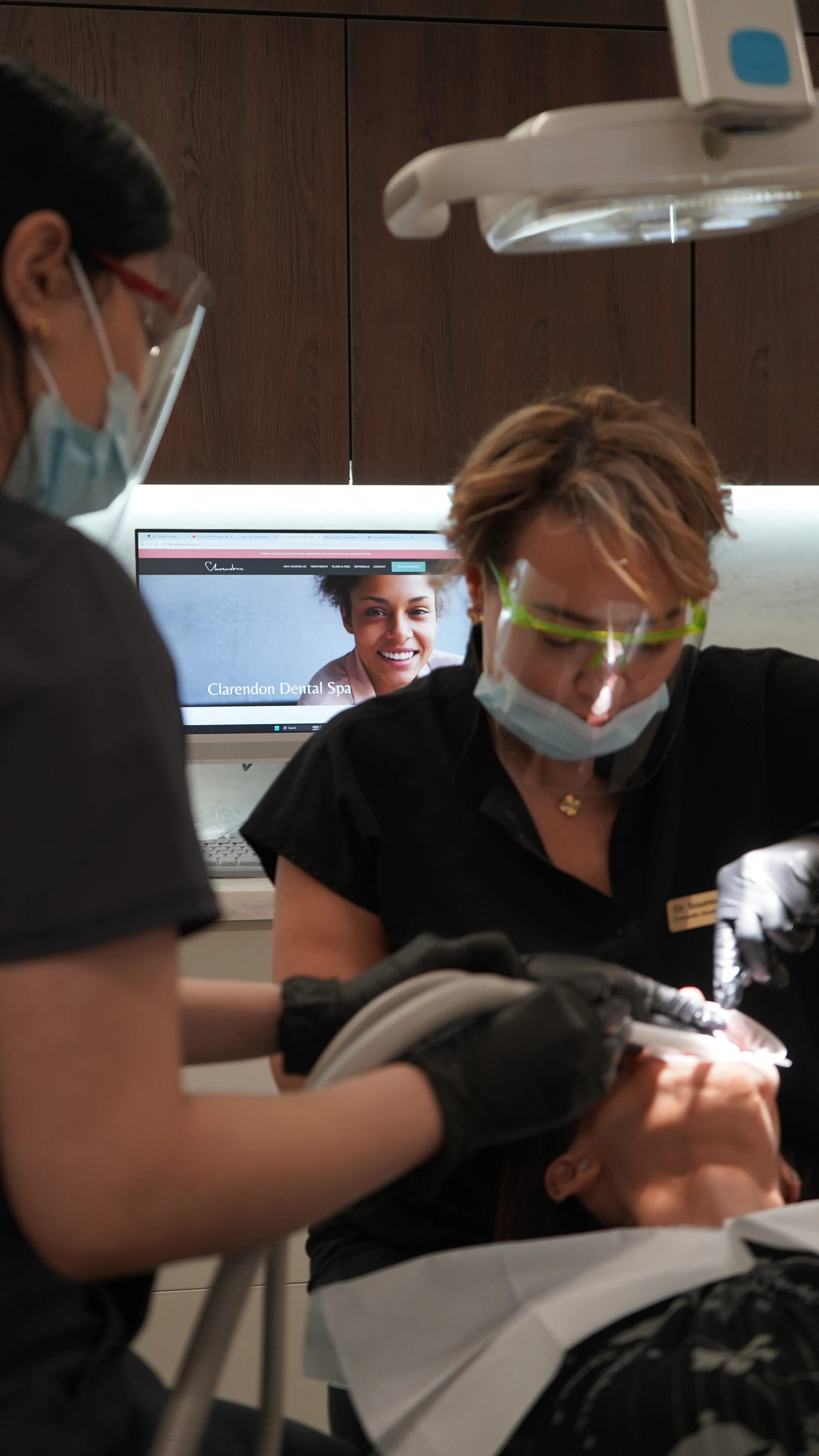 Tooth-coloured white composite filling replacing an old silver filling at Clarendon Dental Spa Leeds