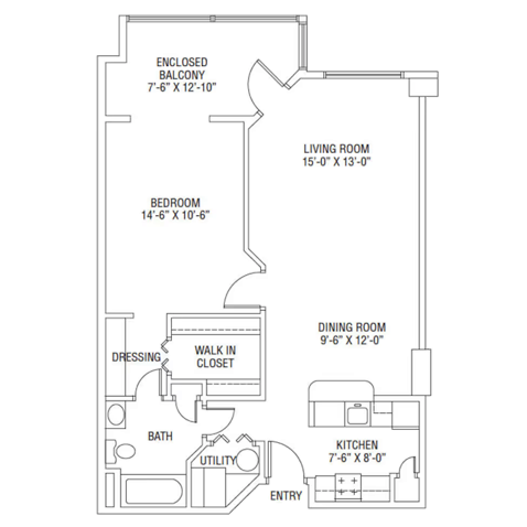 One Bedroom Traditional