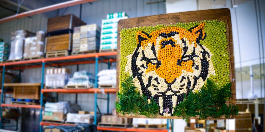 Fruit tiger display at Jungle Jim's