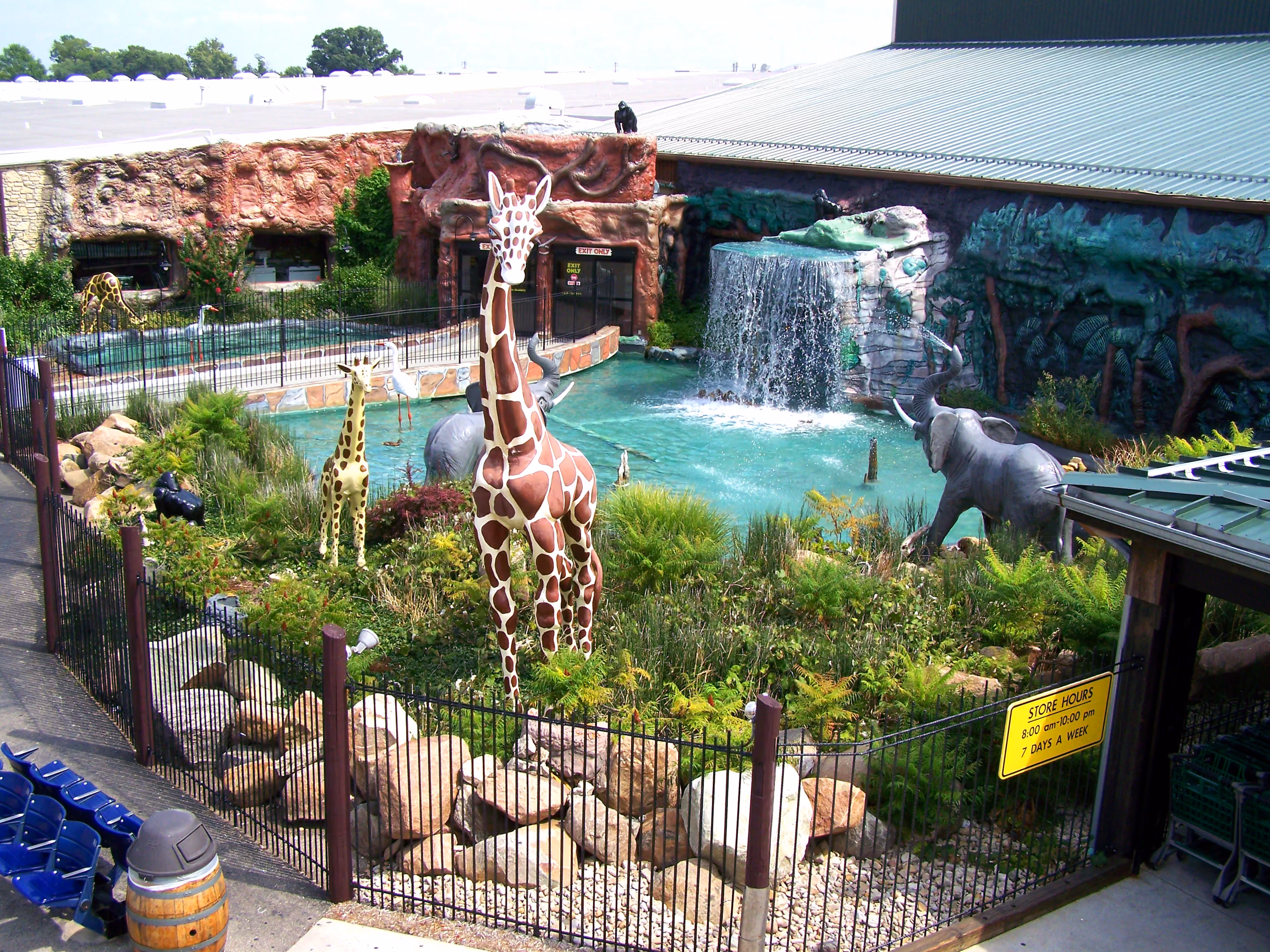 Animal pond attraction at Jungle Jim's