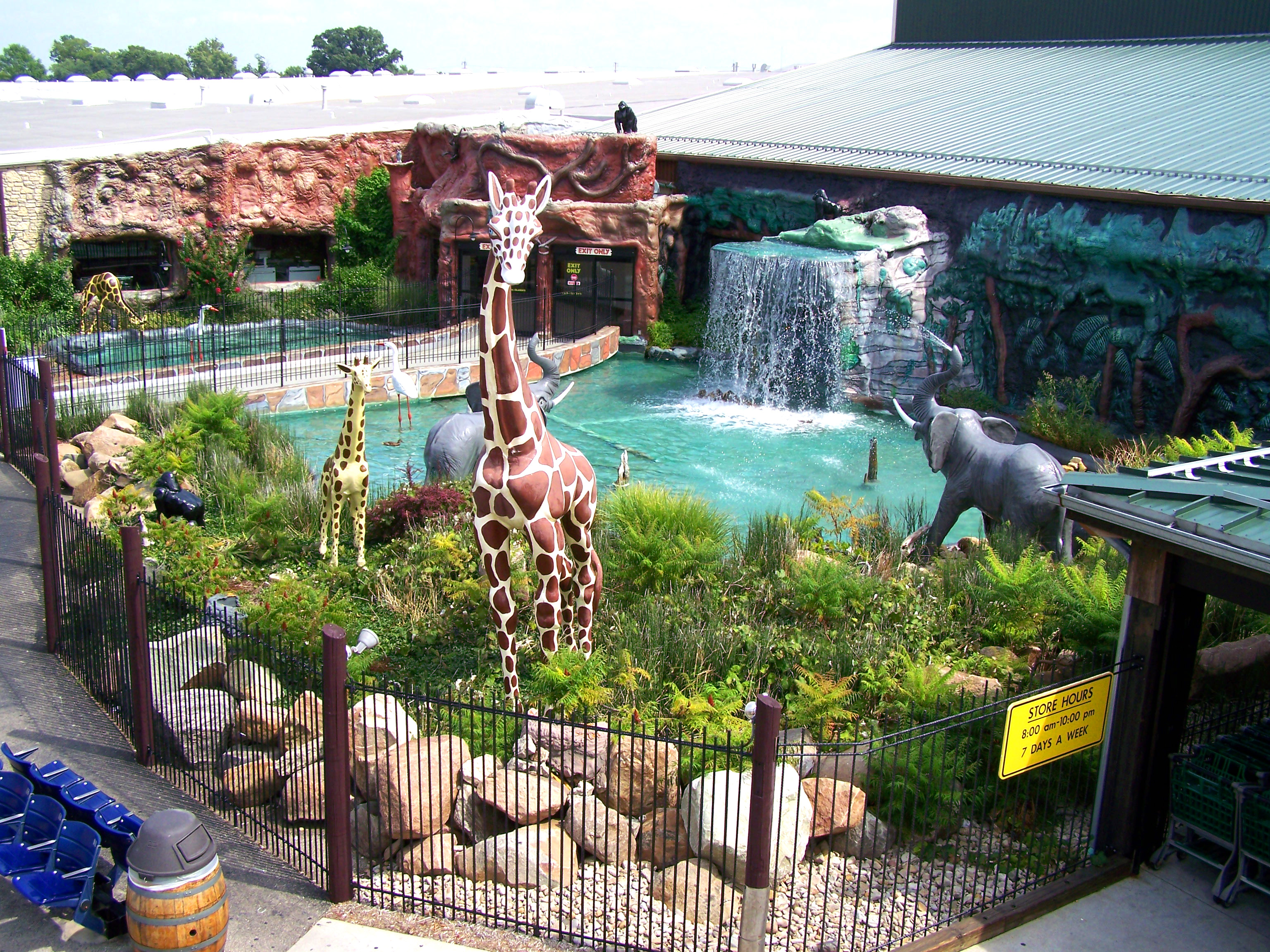 Animal pond attraction at Jungle Jim's