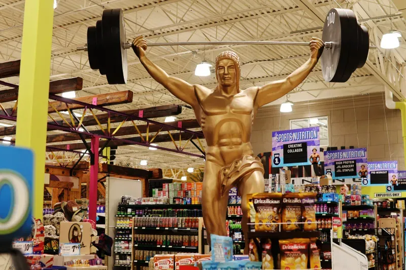 Atlas Body Builder display in Natural Foods