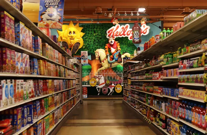 American grocery aisles at Jungle Jim’s Eastgate