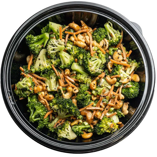 Sesame broccoli salad party tray