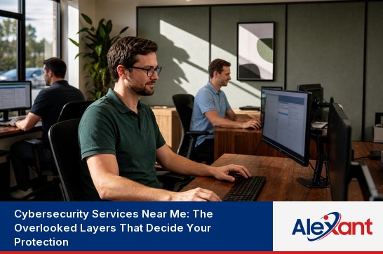 IT security agent working on his powerhouse software.
