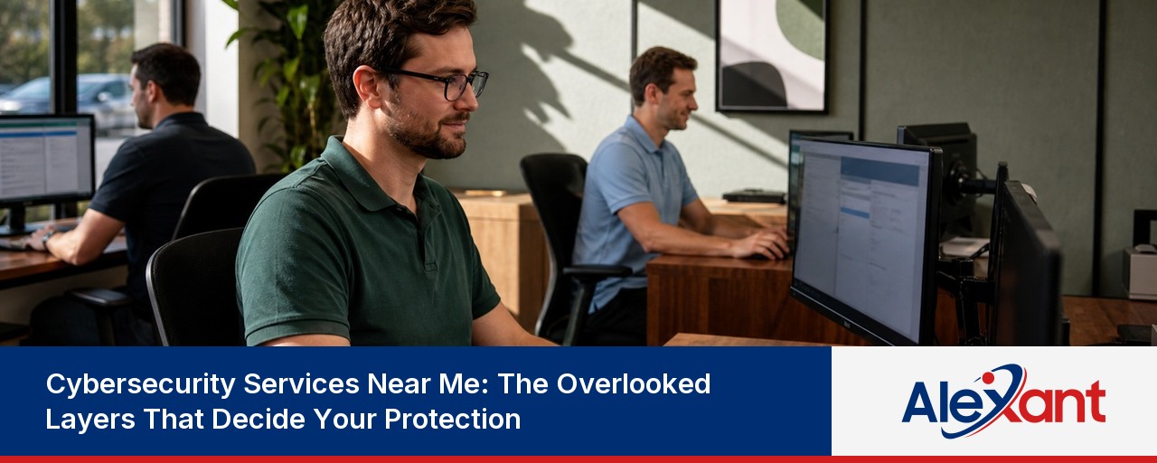 IT security agent working on his powerhouse software.