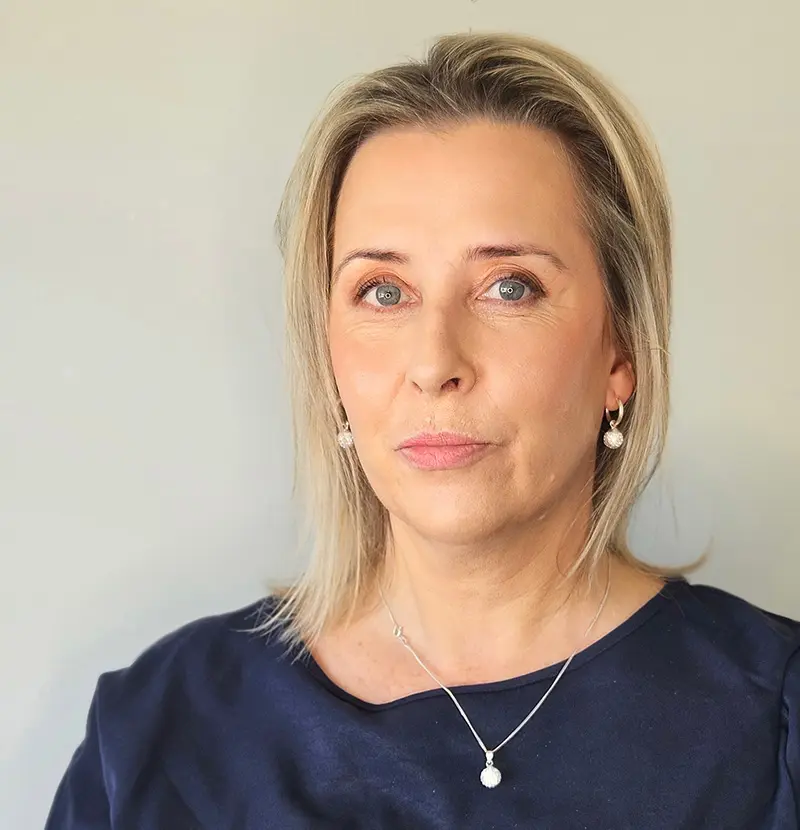 Mature woman with soft glam makeup and natural glowing skin