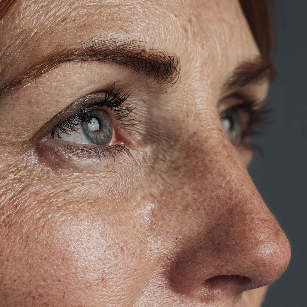 Primer plano de la zona del ojo y la piel con pecas de una mujer, ilustrando el pack de rejuvenecimiento facial en ARQÉA Clinic