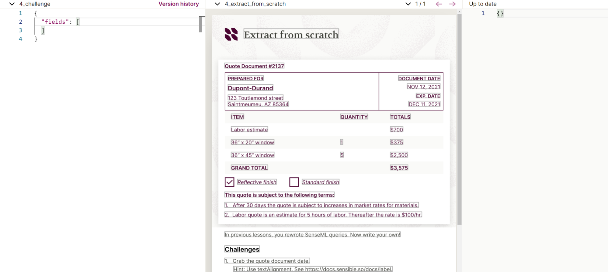 extract from scratch