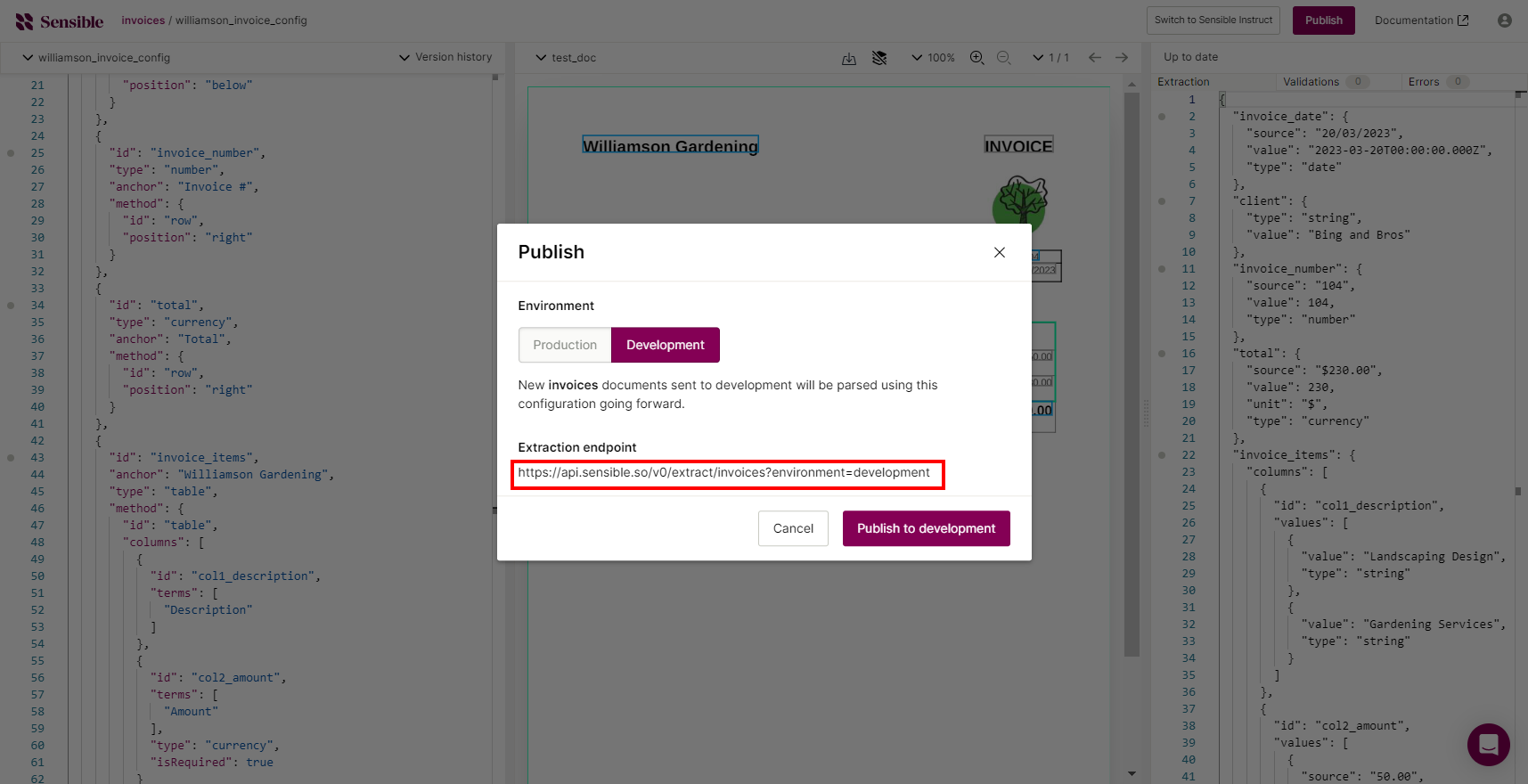 Publish Configuration