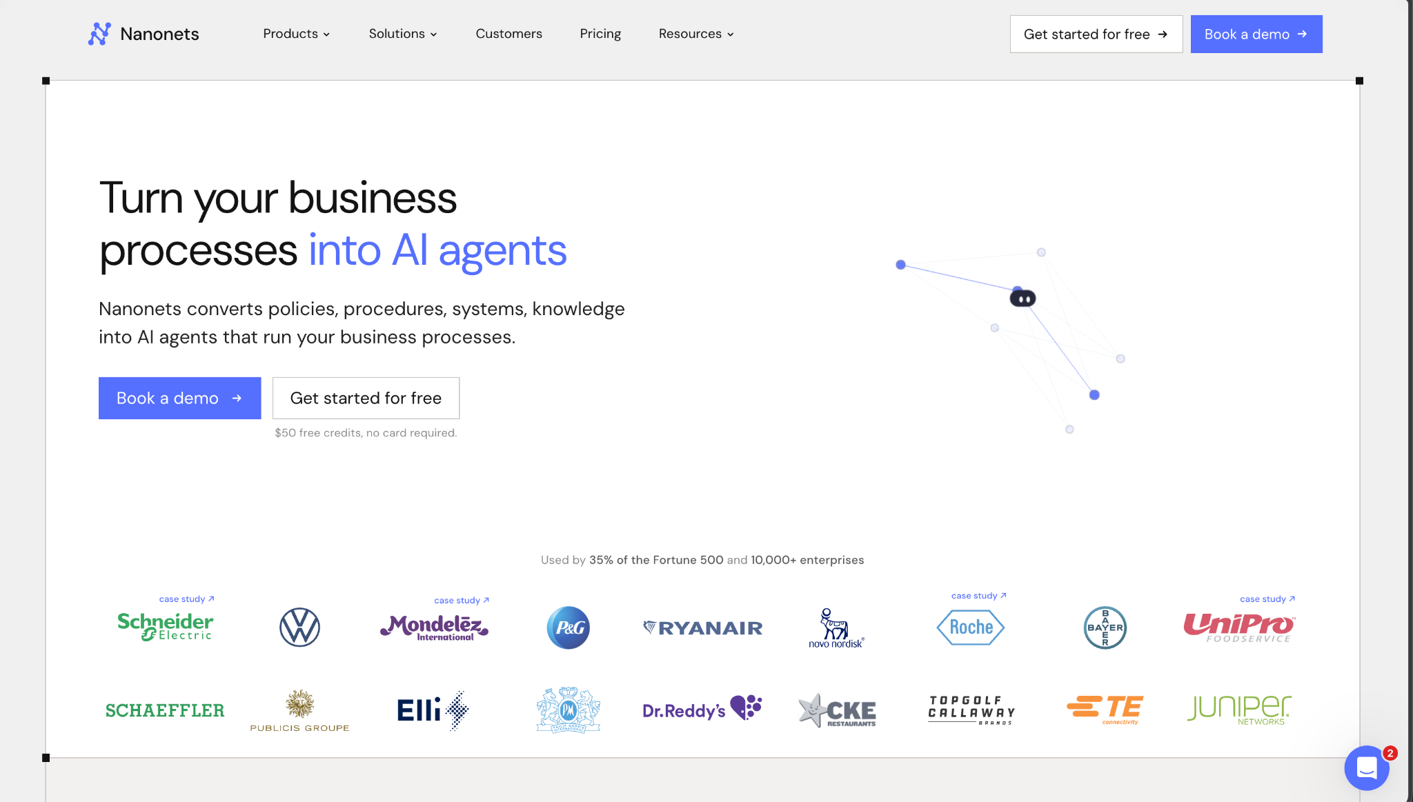 Nanonets no-code document workflow automation builder