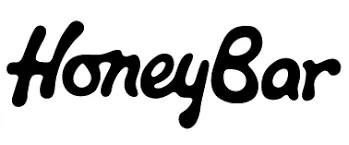 Text reading HoneyBar in a black, rounded script font on a white background.