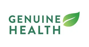 Genuine Health brand name with green leaf symbol.