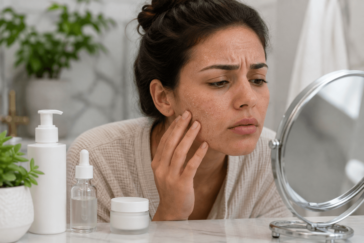 Esthetician performing a HydraFacial treatment on a client's face at a skincare studio in Gold River, CA