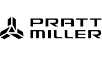 Pratt Miller logo with abstract geometric design and bold text