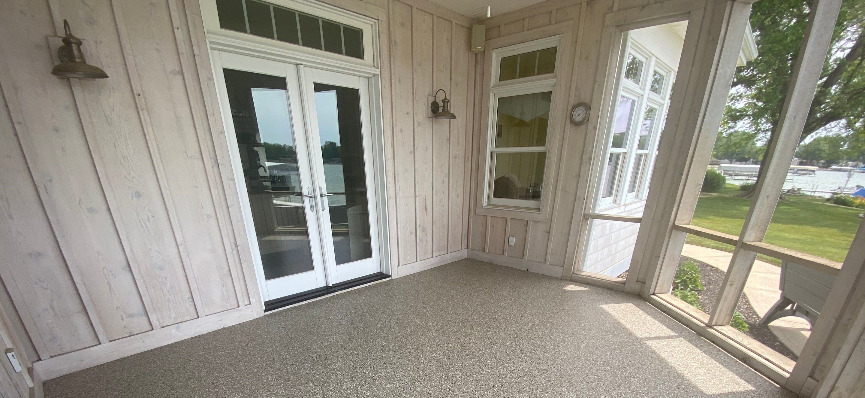 Garage coating project by Knot Just Decks