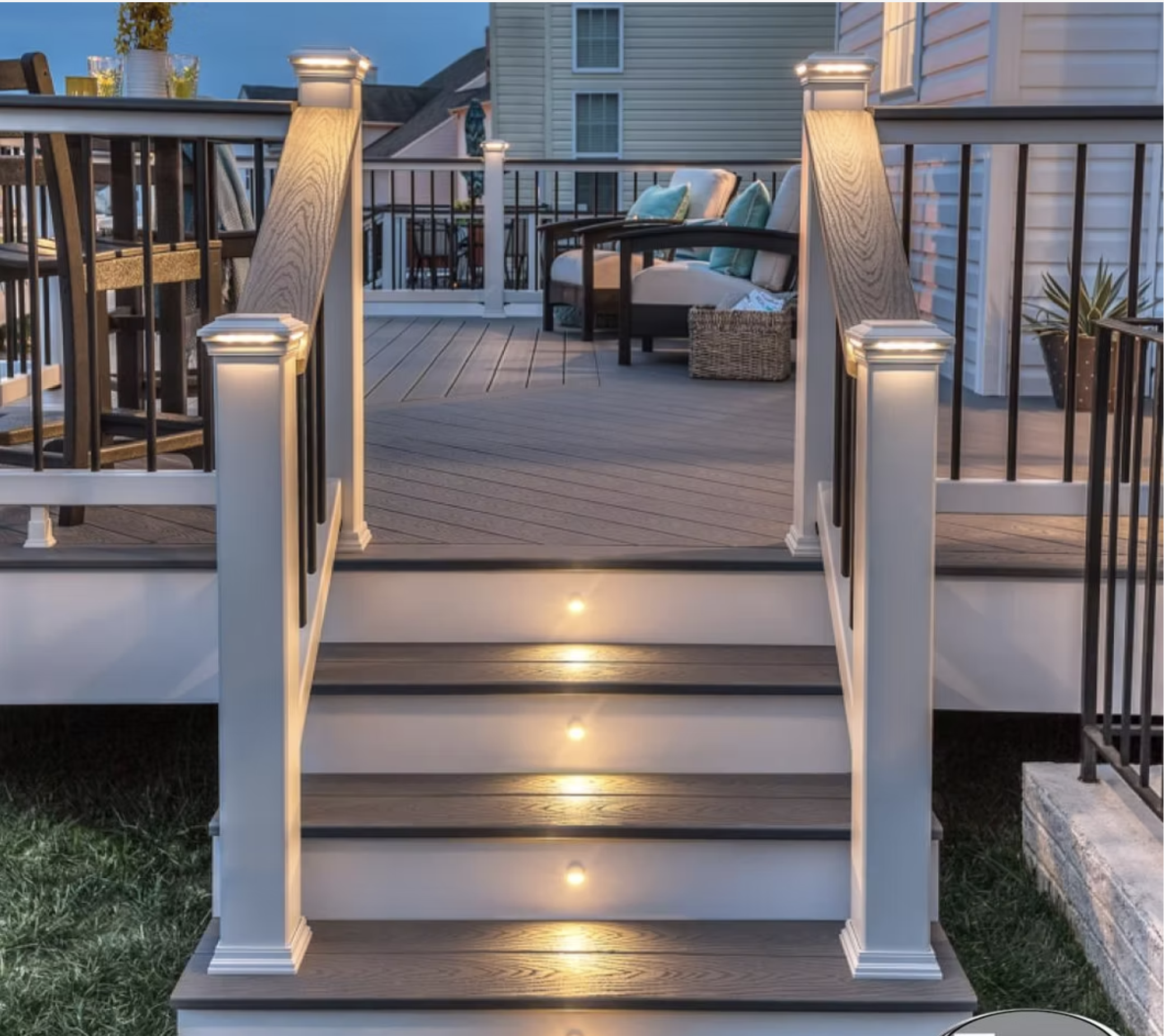 Composite decking installation by Knot Just Decks Fort Wayne