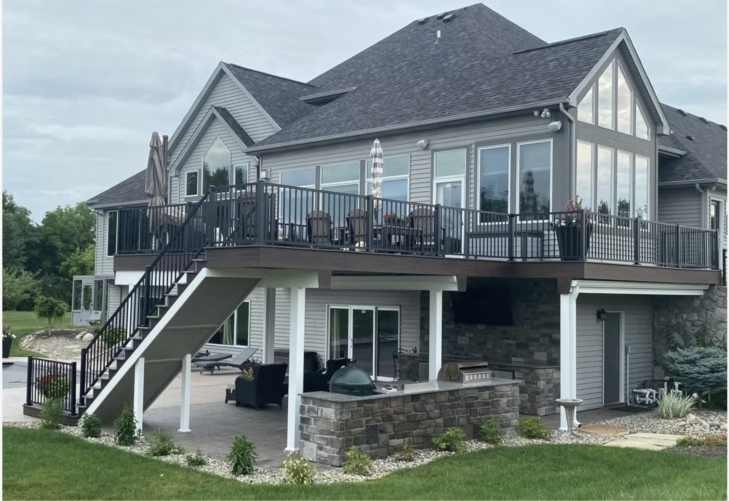 Composite deck installation in Fort Wayne by Knot Just Decks