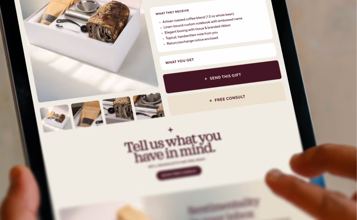 Website interface