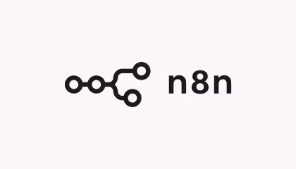 n8n logo with connected nodes representing automation workflows.