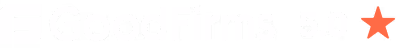 Goodfirms logo with a 5.0 star rating next to a red star icon.