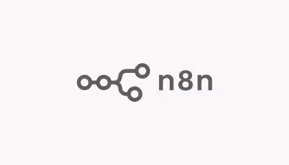 n8n logo with a stylized branching node diagram.