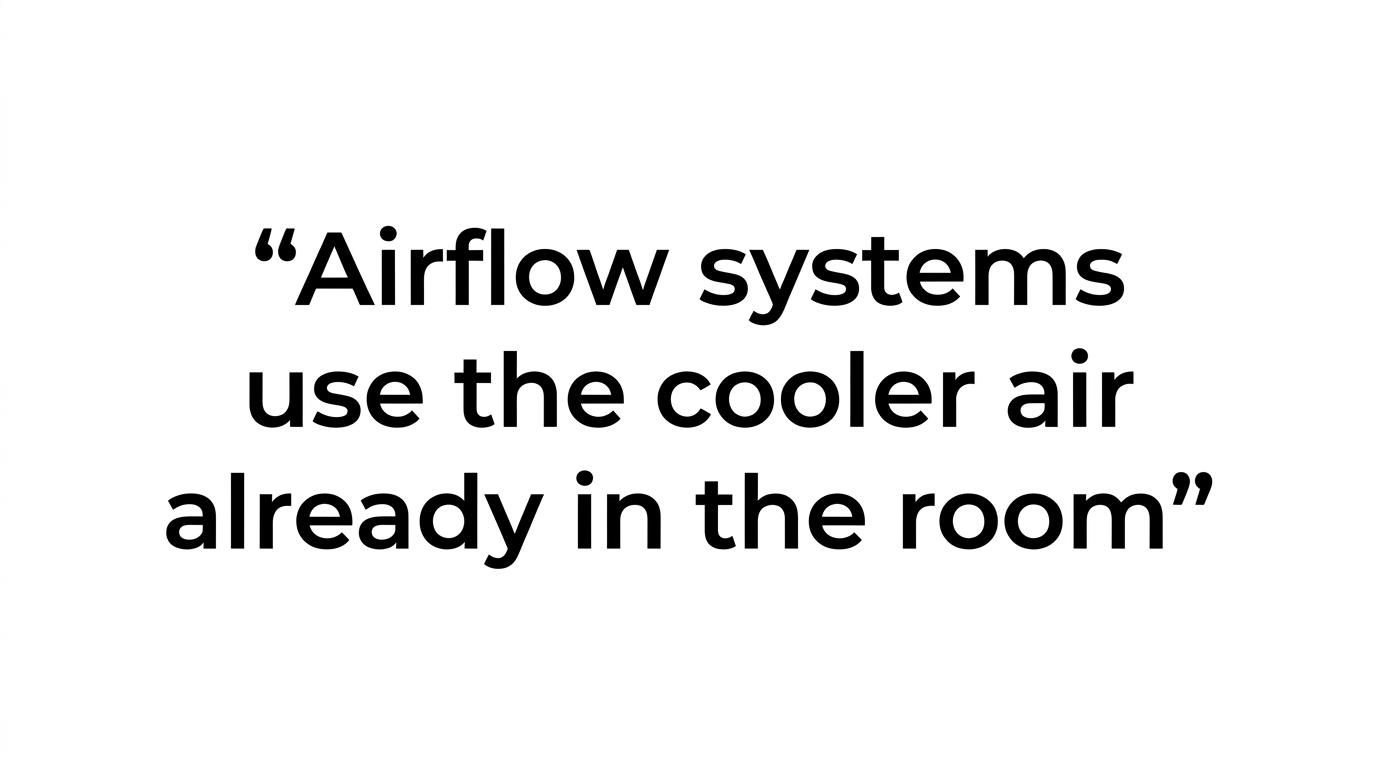 Quote highlight stating that Bedfan and BedJet do not cool the air itself and rely on existing room air.