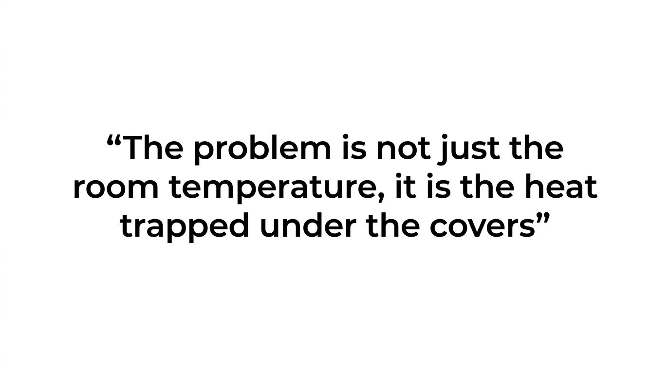 Quote graphic highlighting the line that room air may be fine while the air inside the bed is not.