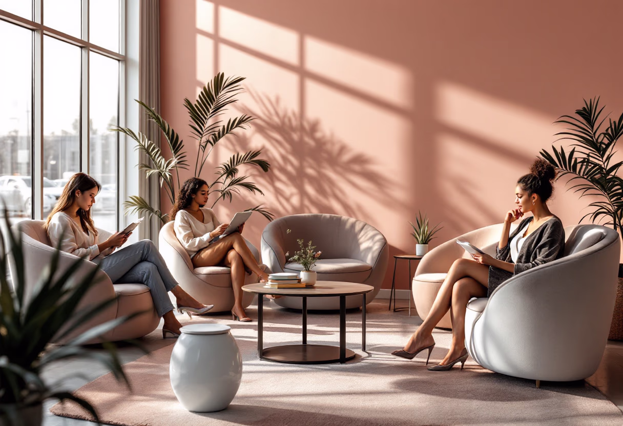 image of service area lounge in auto dealership