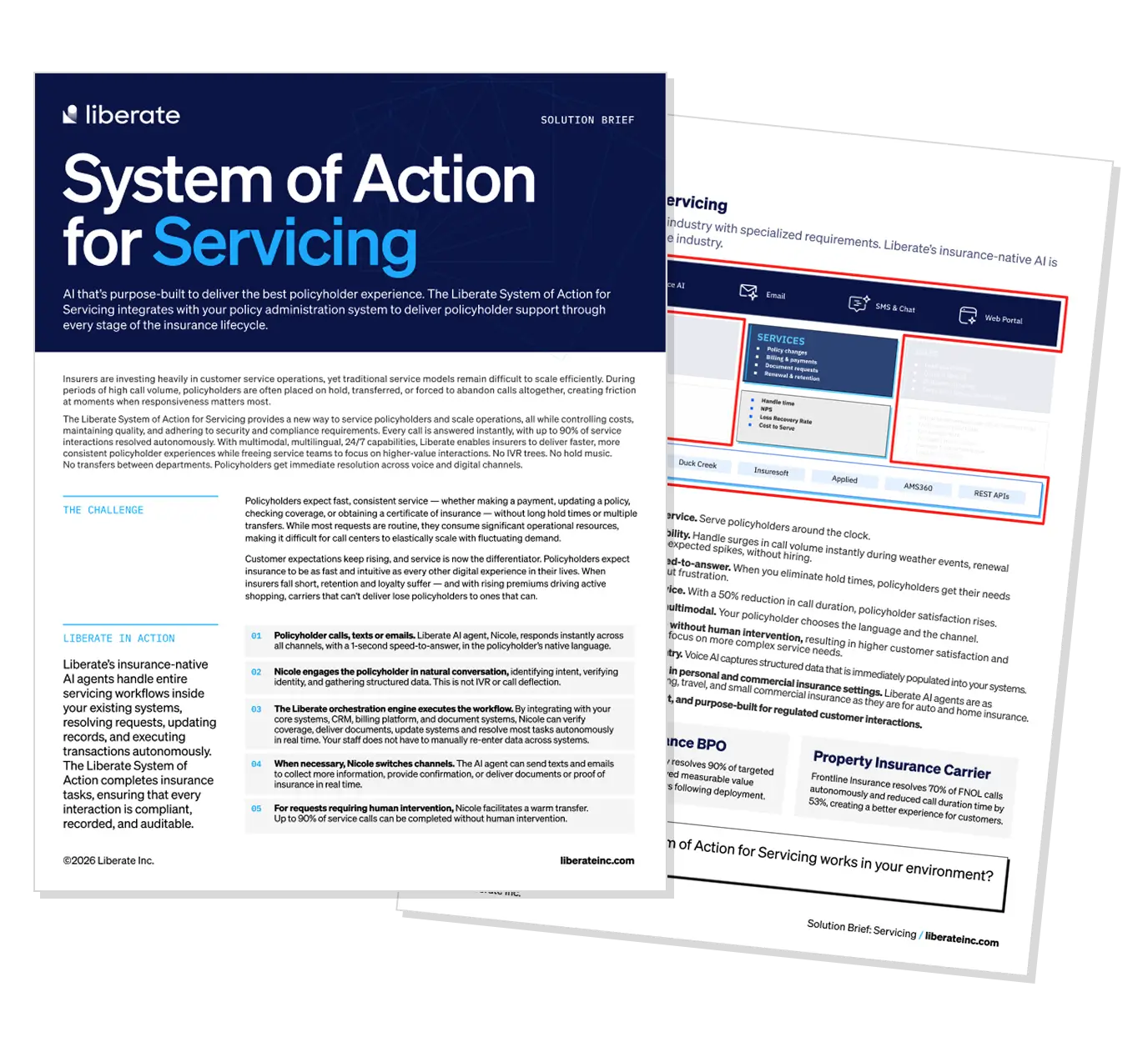 System of Action for Servicing