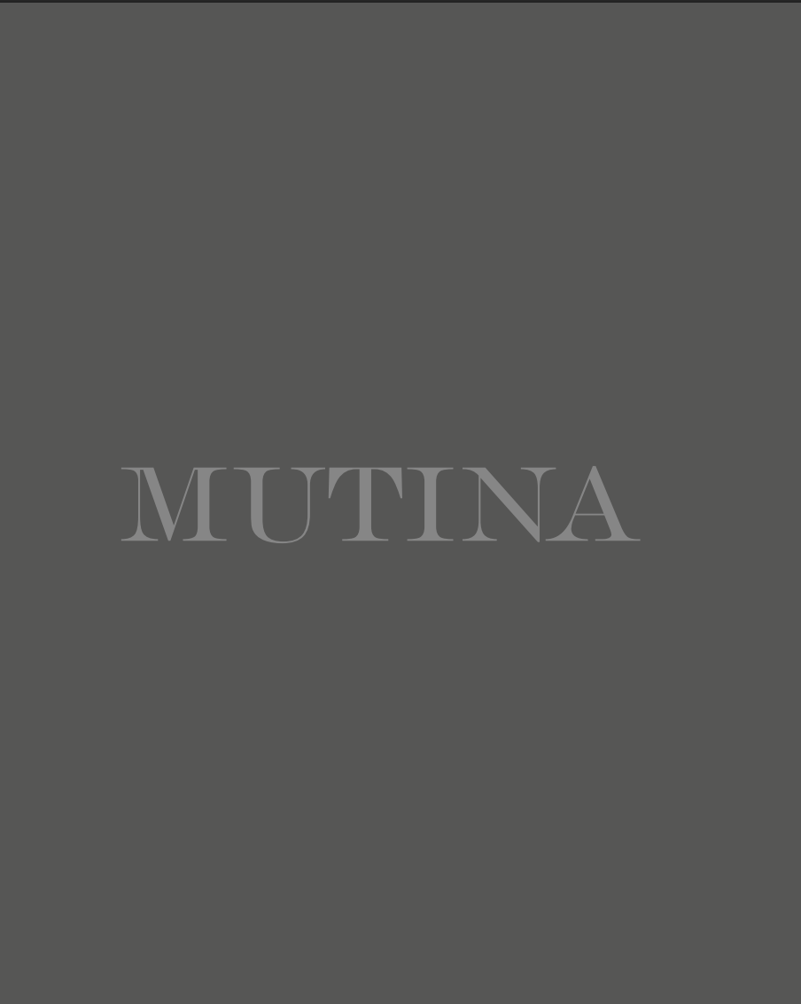 Magazine-cover Mutina, effen antracietgrijs met alleen het merklogo