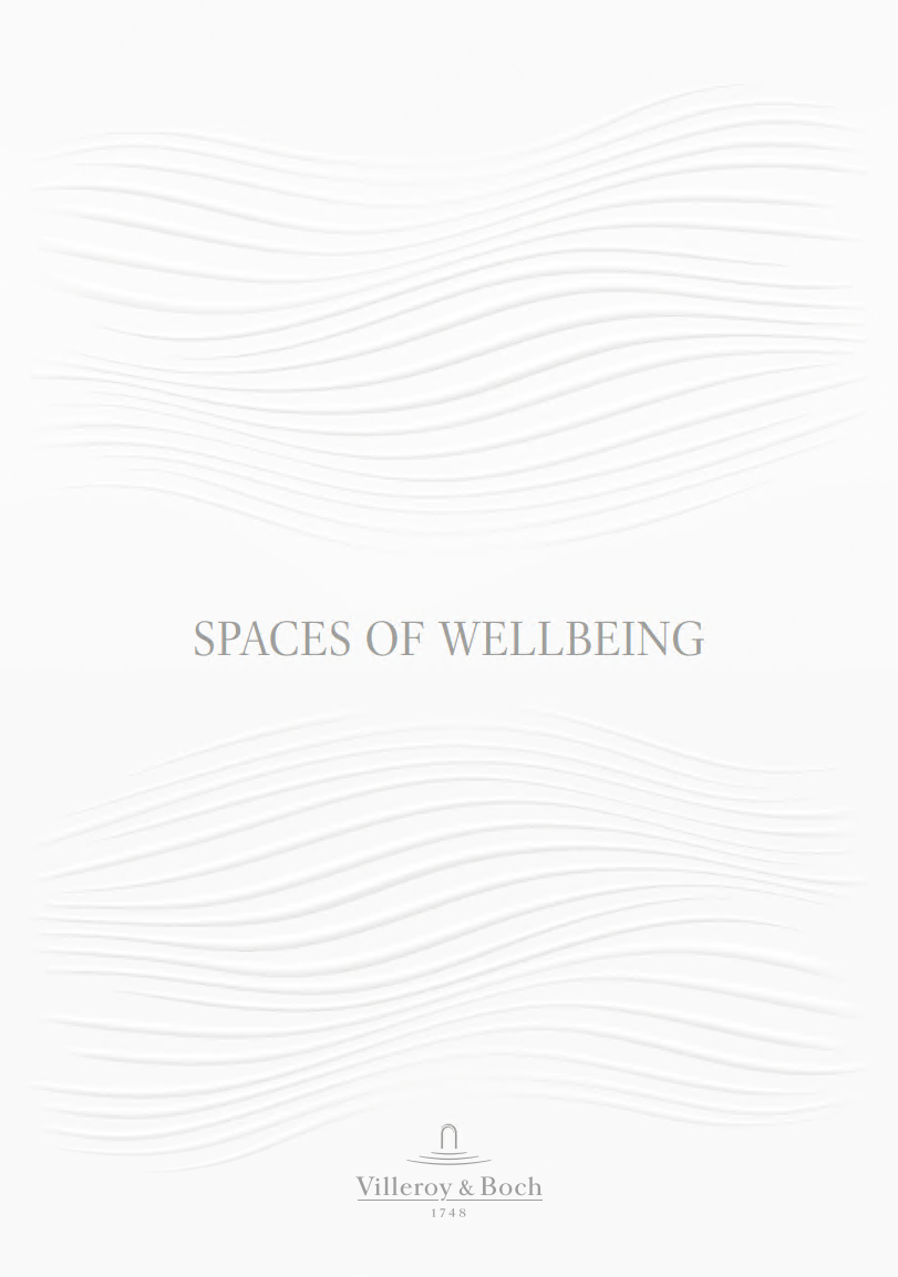 Magazine-cover Villeroy & Boch Spaces of Wellbeing met subtiel golvend reliëfpatroon