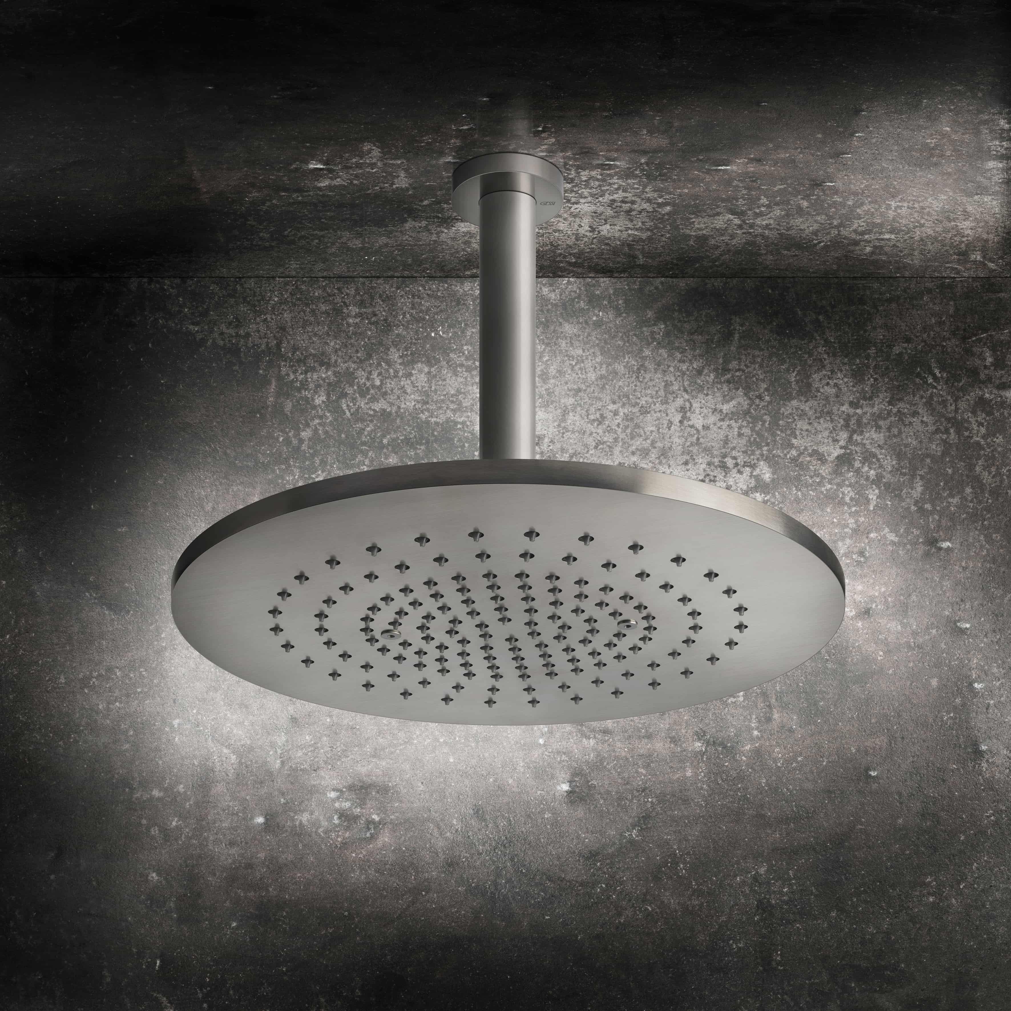 Gessi 316 plafond regendouche in geborsteld roestvrij staal