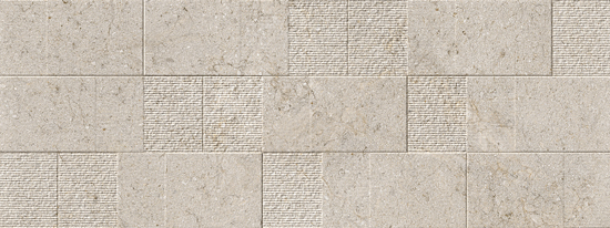 Porcelanosa Block Dorcia Acero tegel in beige met subtiele kleurvariatie tussen de blokken
