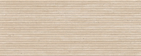 Porcelanosa Canal Taranto Marfil wandtegel met beige gegroefd reliëf