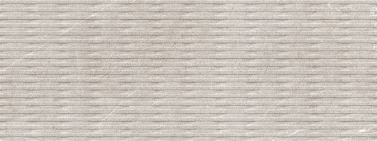 Porcelanosa Coin Saddle Topo structuurtegel met horizontale ribbels, detailopname