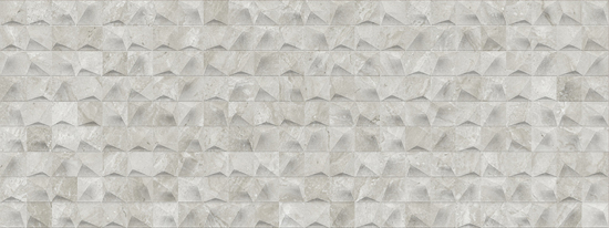 Porcelanosa Cubik Indic tegel met 3D piramidereliëf in lichtgrijs