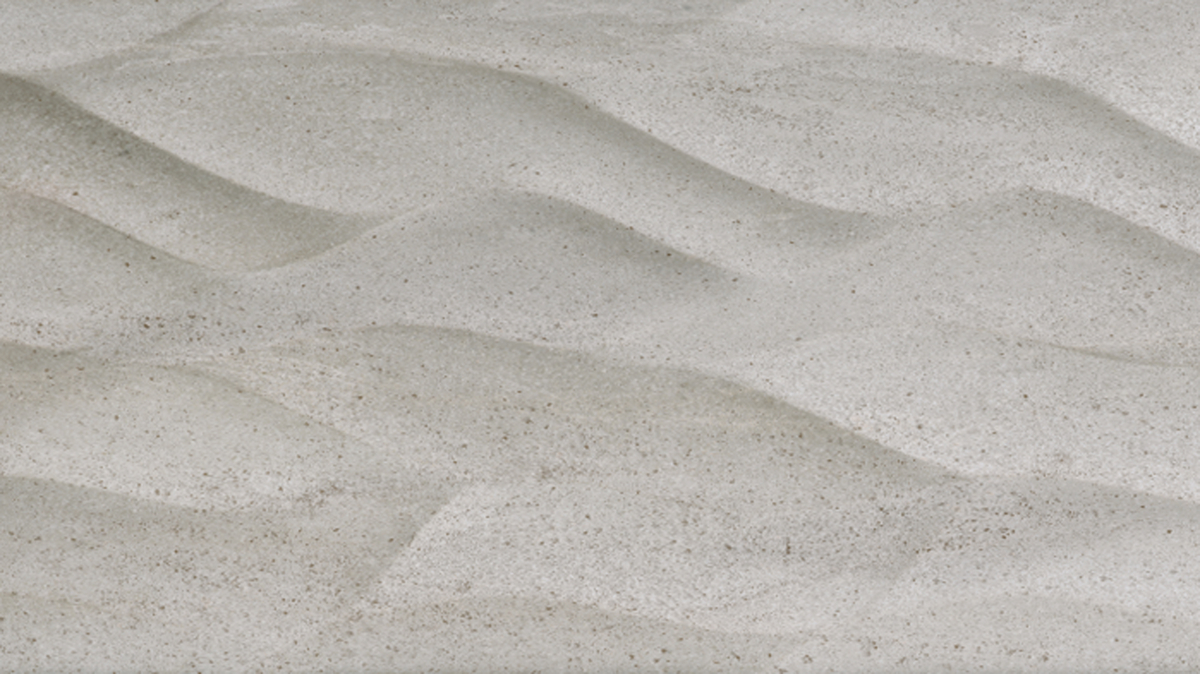 Porcelanosa Ona Natural wandtegel met golvend 3D-reliëf in beige