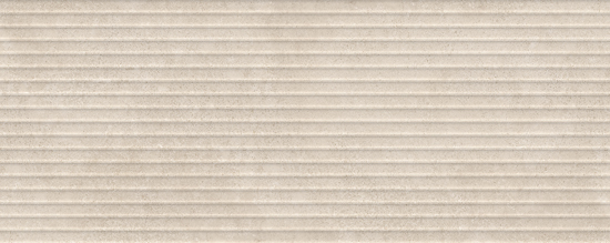 Porcelanosa Verona Bone Lineal, beige badkamertegel met lijnreliëf