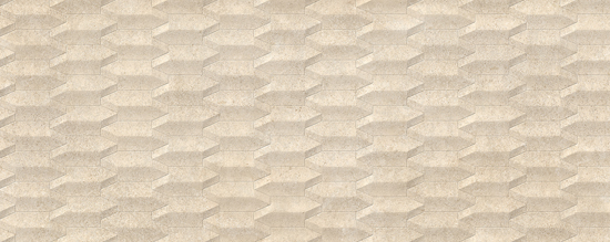 Porcelanosa Verona Marfil Cubik, ivoorkleurige badkamertegel met 3D-reliëf