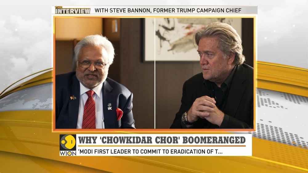 Sudhir Chaudhary interviews Steve Bannon and Shalabh Kumar