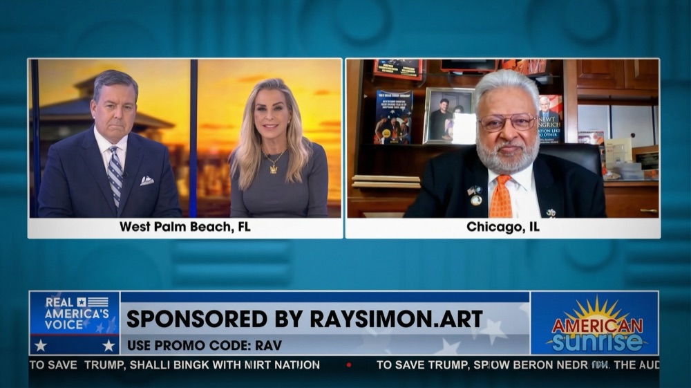 Shalabh Kumar with Ed Henry and Karyn Turk on the border crisis