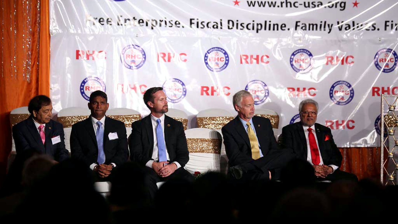 Shalli Kumar and Bollywood stars at Trump's Hindu meeting