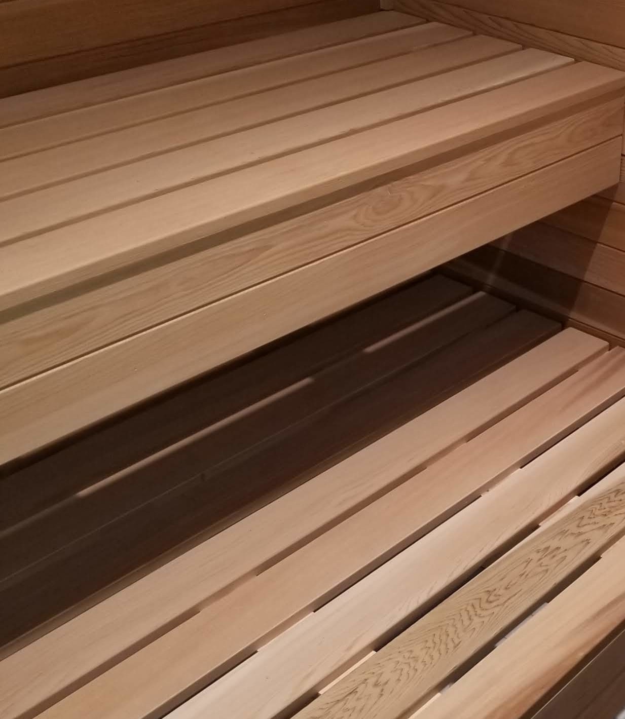 Western Red Cedar sauna benches