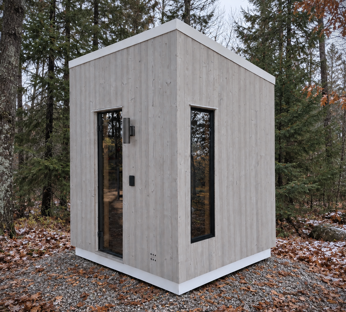 The Thorsby sauna in early winter